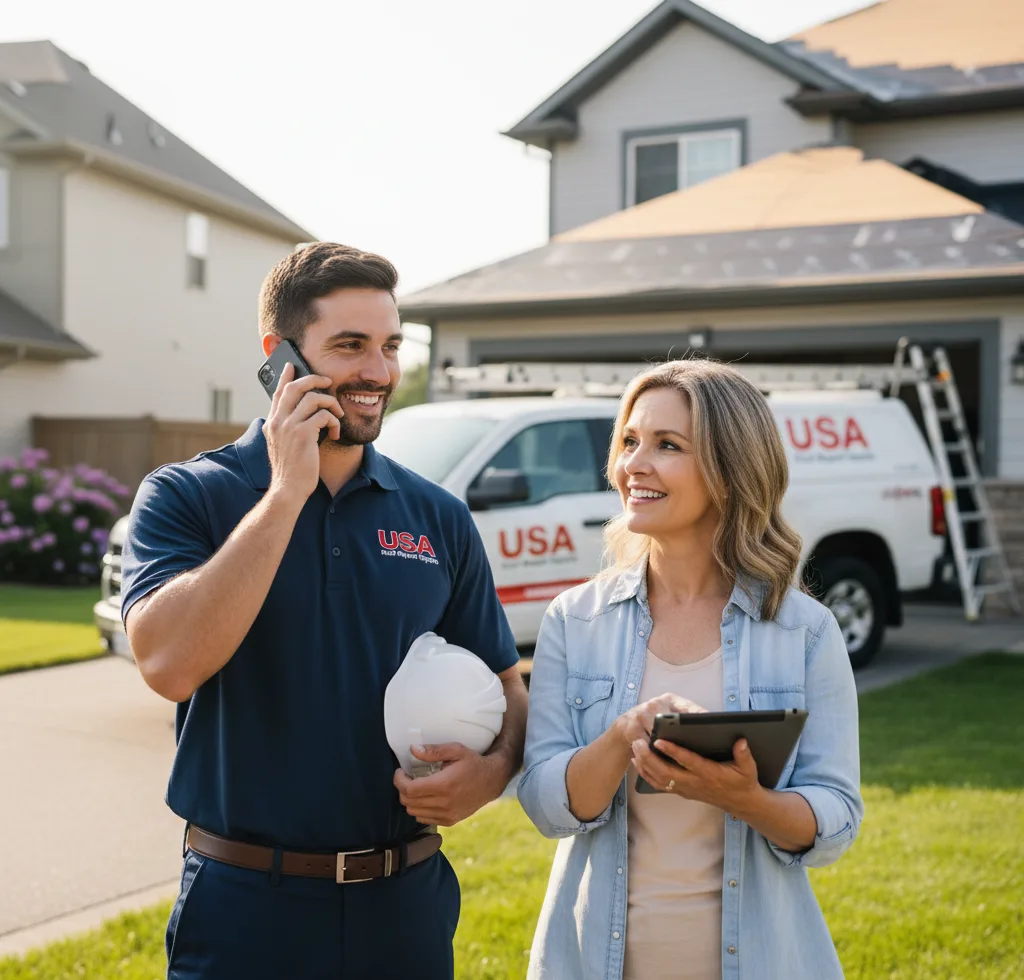 USA Roof Repair Experts customer support in Berne